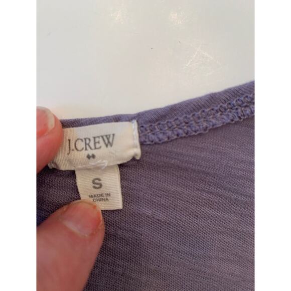 Small J.Crew Purple Tank Muted Purple Knit Ruffle Front Style Sleeveless Women's - Picture 6 of 6